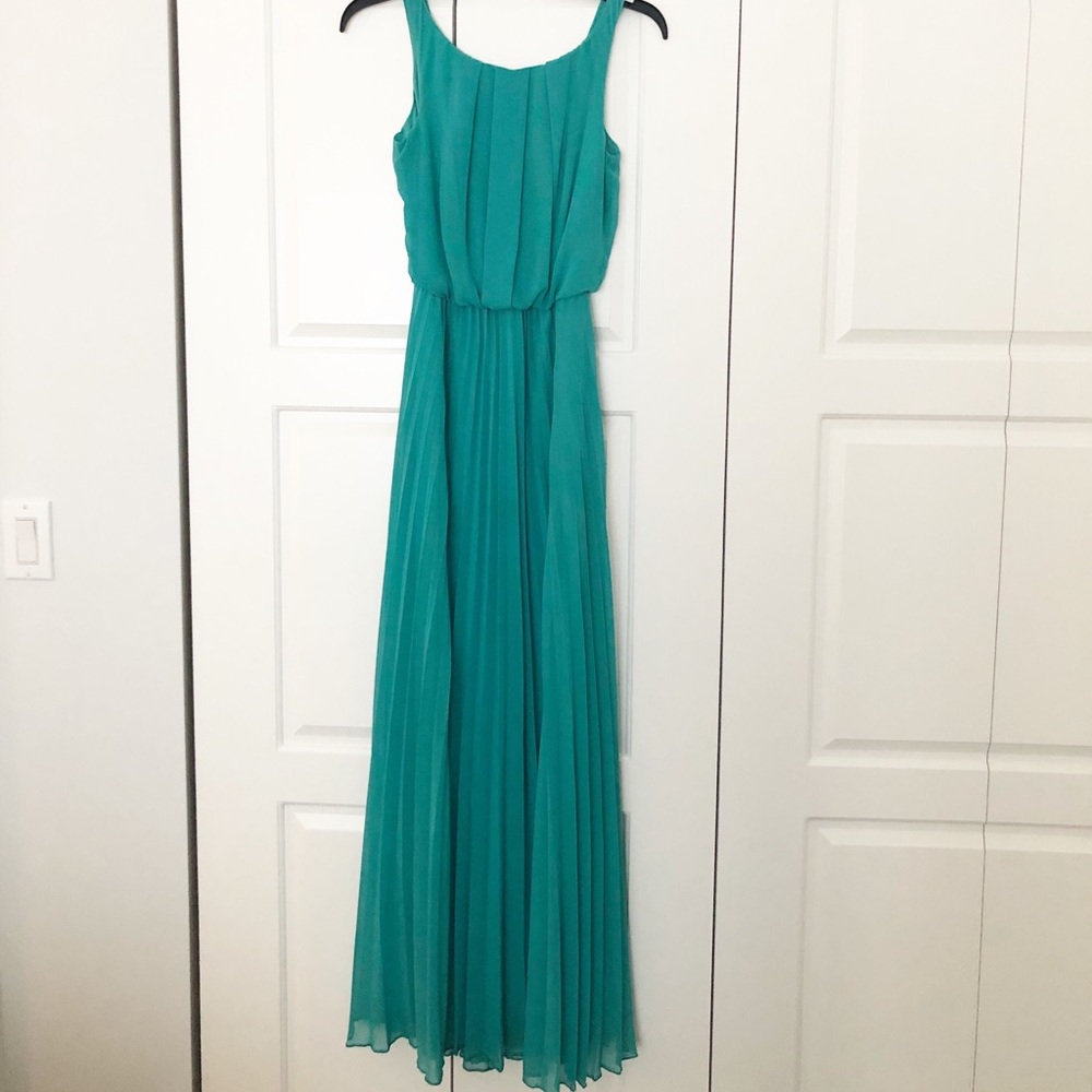 Green floor length gown